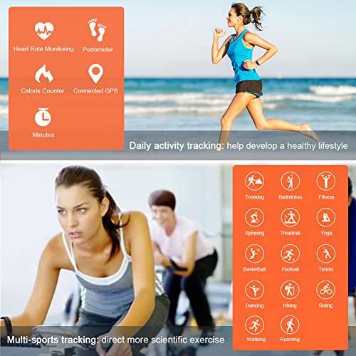 Letscom Fitness Tracker with Heart Rate Monitor Watch, Activity Tracker with Step Counter, Pedomete