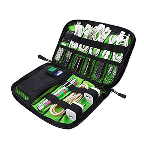 Electronics Organizer, Waterproof Travel Business Trip Storage Bag for Cables, iPad(up To 9.7"), Me