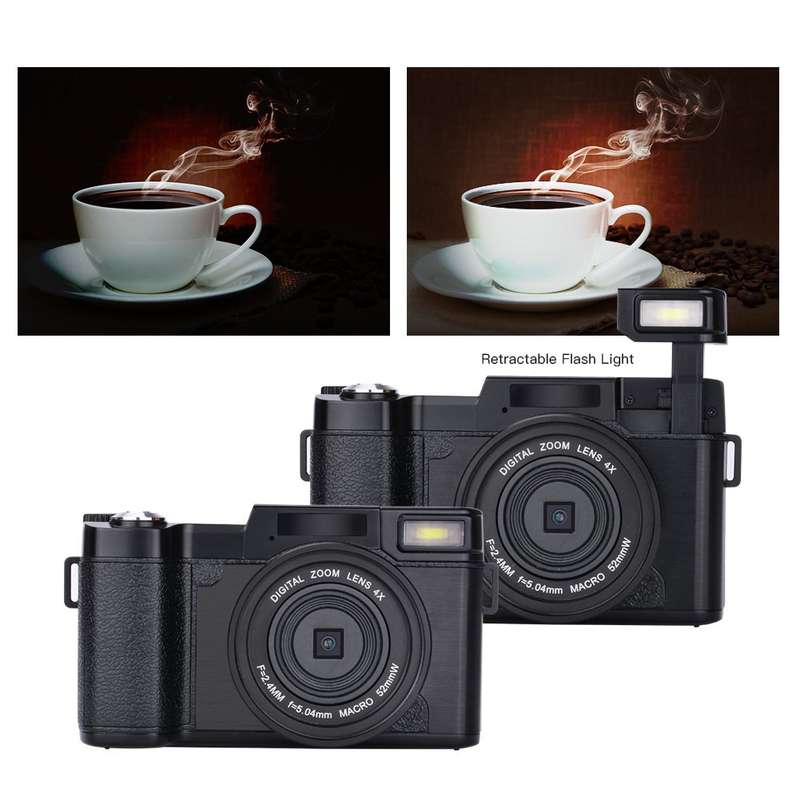 Digital Camera Vlogging Camera Full HD1080p 24.0MP Camcorder 3.0 Inch Flip Screen Camera