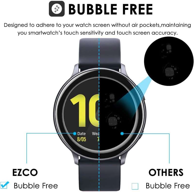 Waterproof 3D Full Coverage Screen Protector for SAMSUNG Galaxy Active 2 Smart Watch
