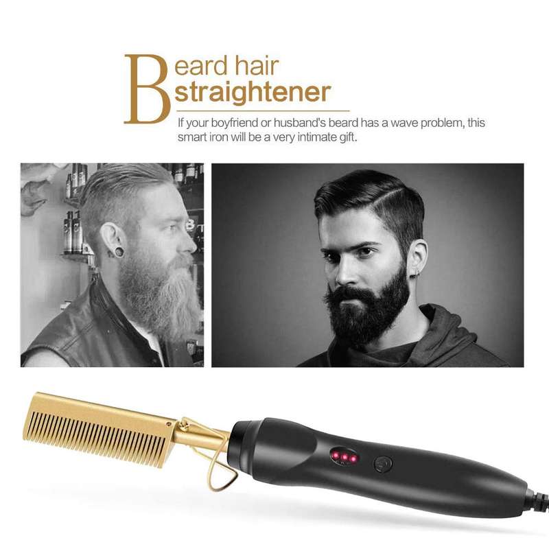 Hot Comb Hair Straightener - Electric Straightening Comb