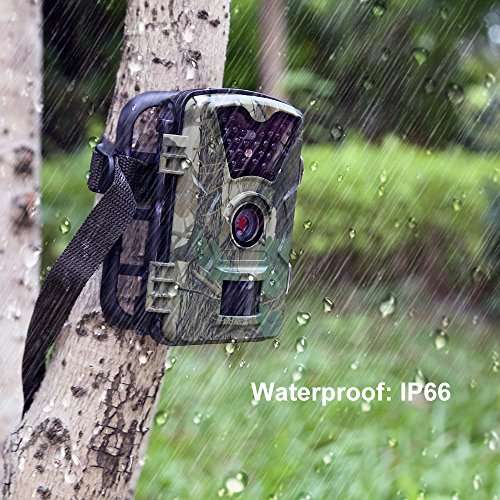 Remote Trail Camera Stealth Hunting Camera 1080P HD Night Vision 66 ft Self-timer Motion Sensor IP6