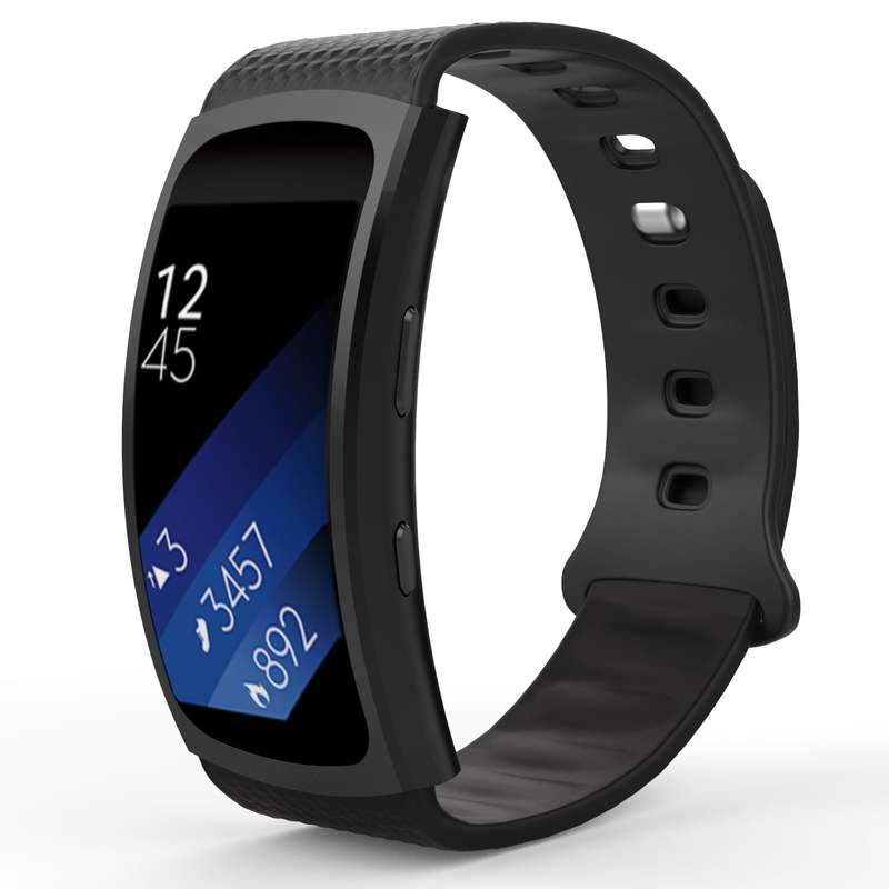 Samsung Gear Fit2 / Gear Fit2 Pro Watch Band, Soft Silicone Replacement Sport Band for Samsung Gear