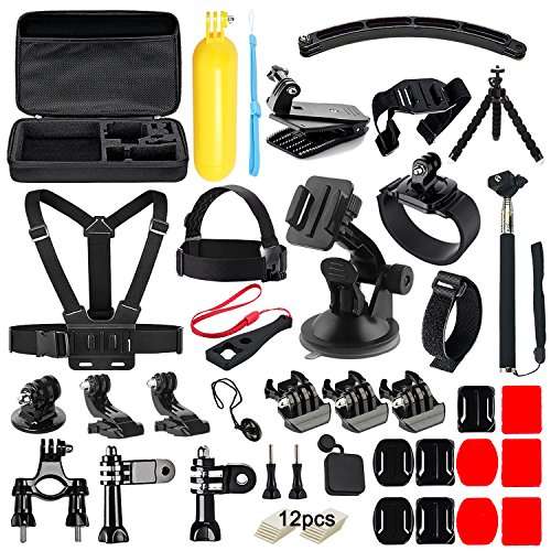 Iextreme 50 in 1 Action Camera Accessories Kit GoPro Hero 2018 GoPro Hero6 5 4 3 Carrying Case/Che