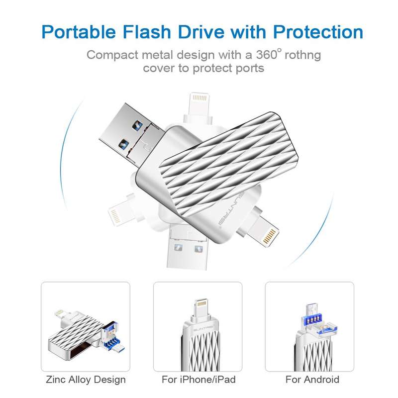 iPhone USB Flash Drive, 32GB Pen-Drive Memory Storage