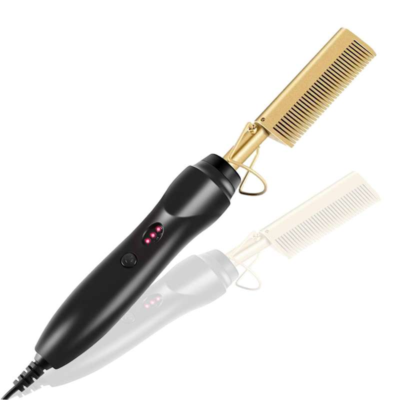 Hot Comb Hair Straightener - Electric Straightening Comb
