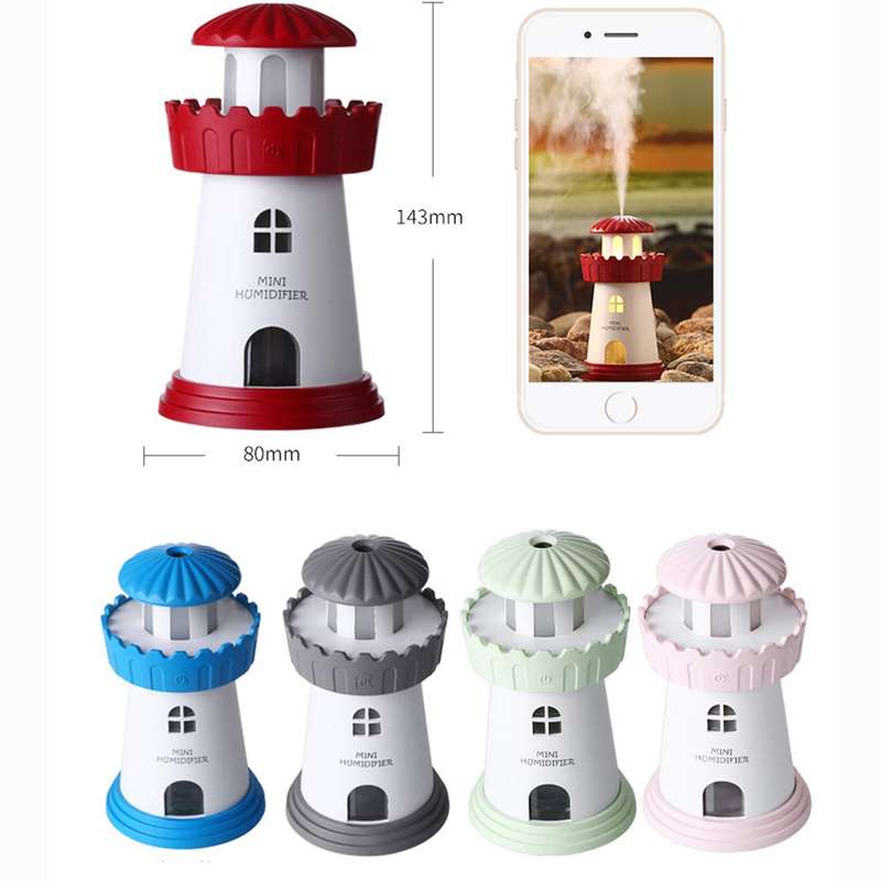 Amazon.com : Lighthouse LED Night Light Mini Air Humidifier, Aromatherapy  Essential Oil Diffuser USB Operation Featuring and Multi Use for Bed-Room,  Car, Office, Study Yoga Spa BLue : Beauty