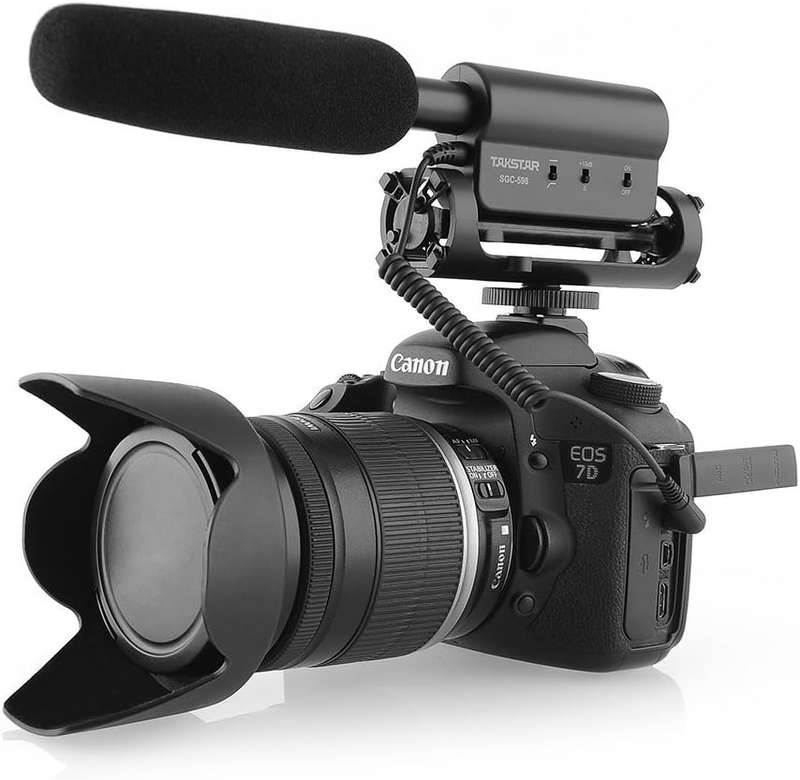 FOTOWELT Takstar SGC-598 High Sensitivity Interview MIC Microphone Stereo Video Shotgun Microphone P