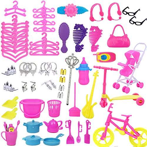 Holicolor 119pcs Barbie Doll Clothes Set Include 10 Pack Barbie Clothes Party Grown Outfits And Ran
