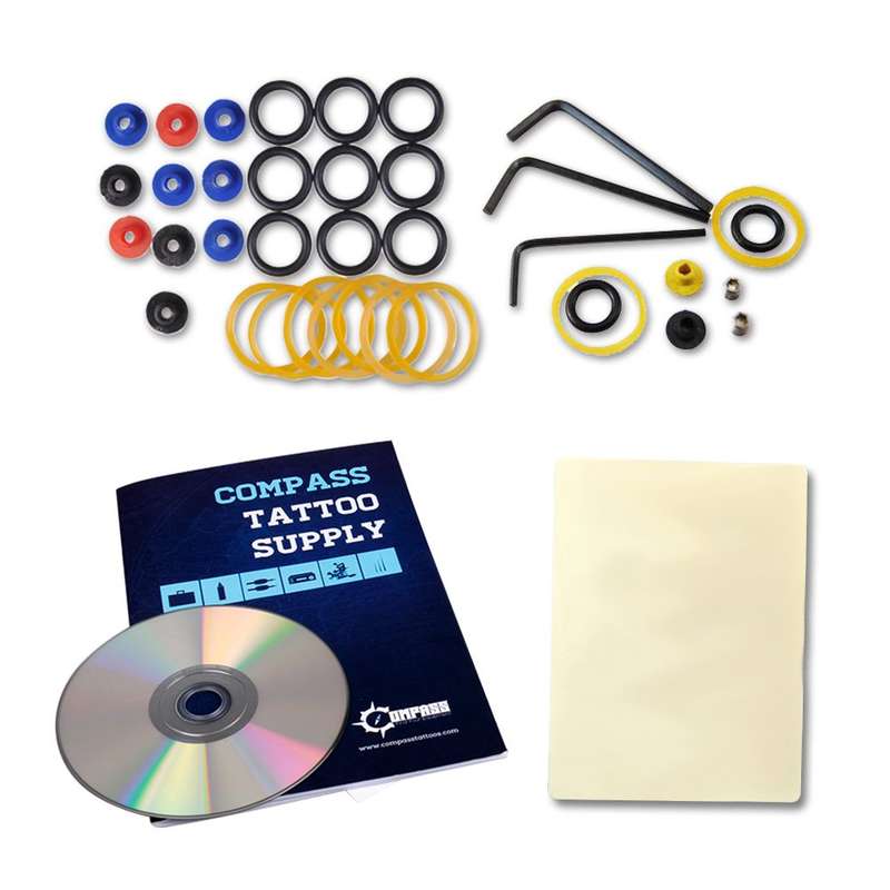 Complete Tattoo Kit Machines Color Inks Power Supply Y-017