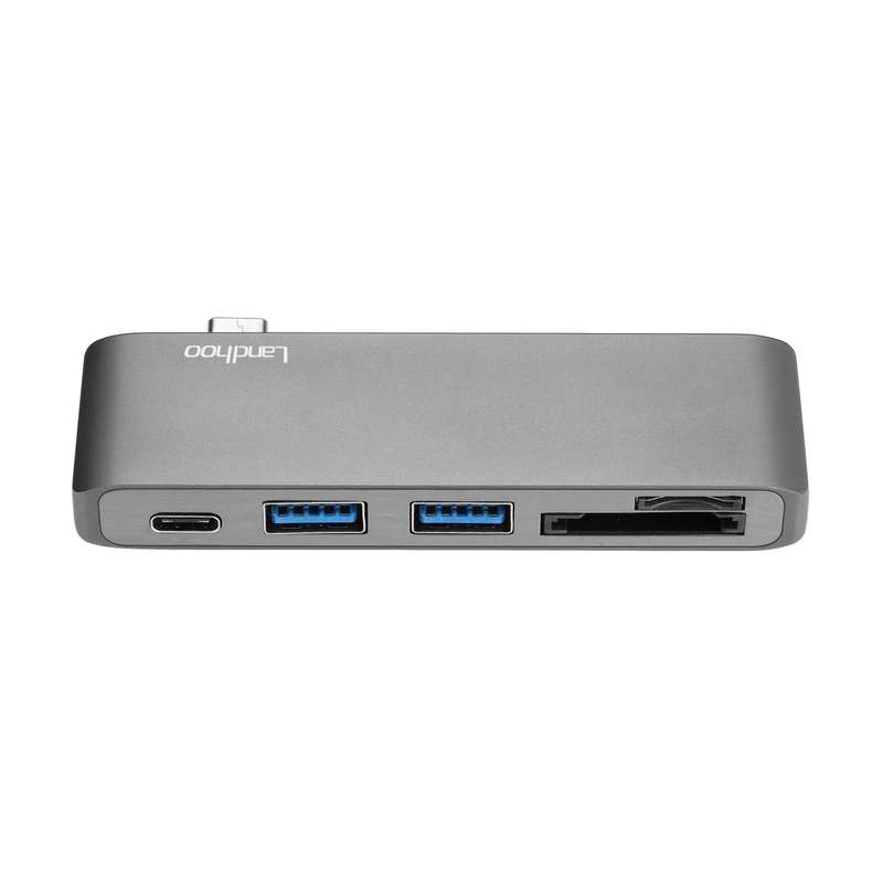 Type-C USB 3.0 5 in 1 Combo Hub for MacBook, Aluminum Multi-Port Adapter with USB-C Charging Port
