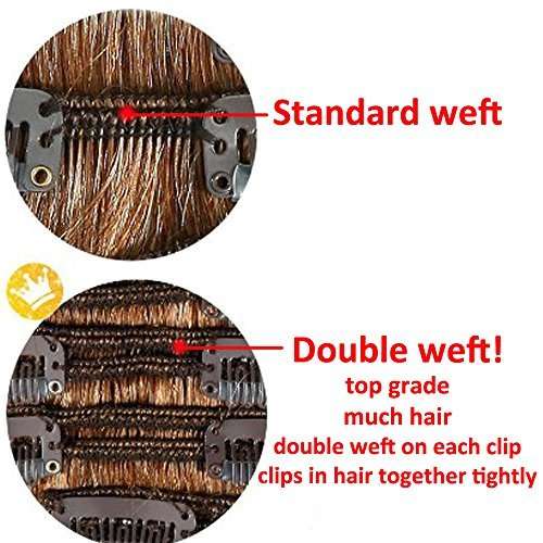 7Pcs 16 Clips 23-24 inch Thick Curly Straight Full Head Clip in on Double Weft Hair Extensions