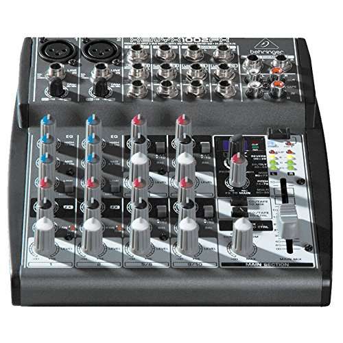 Behringer Xenyx 1002FX Premium 10-Input 2-Bus Mixer with XENYX Mic Preamps, British EQs and Multi-FX