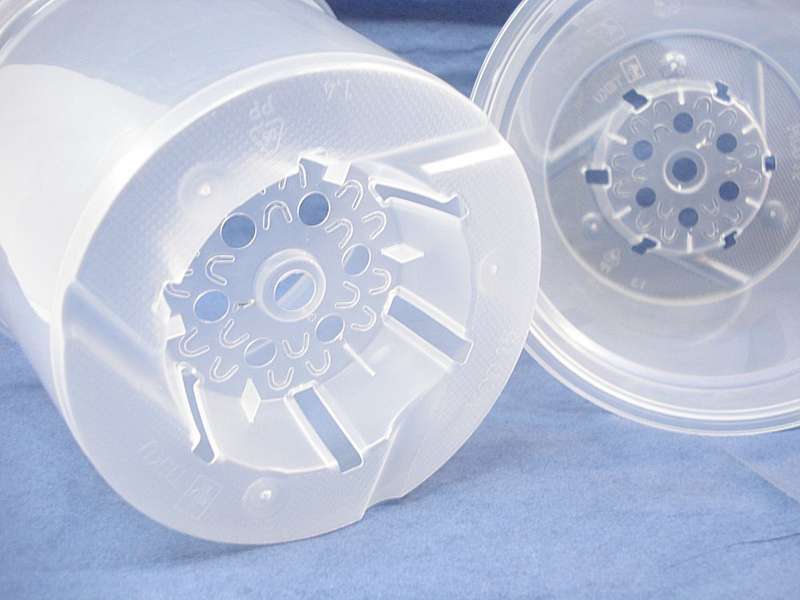 Orchid Pot - Clear Plastic Teku Pot 14.5cm Diameter - Pack of 3