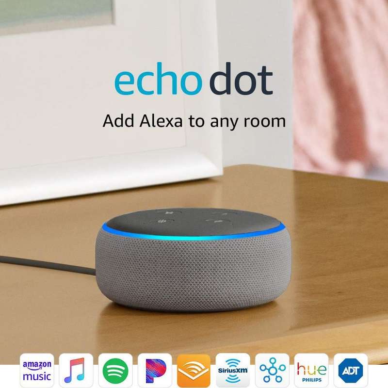 Amazon Echo Dot (Gen 3) - Smart Home Assistant feat. Alexa - Heather Grey