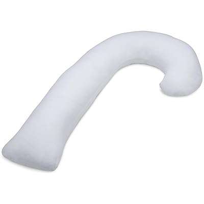 Deluxe Comfort Letter J Shaped Full Body Pillow - Soft Synthetic Fiber Fill - Total Body Length - Hook yourself into a...