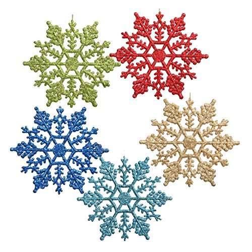 50 Christmas Tree Ornaments - Holiday home hanging Dcor Decorations, Ornament Set Includes Balls,