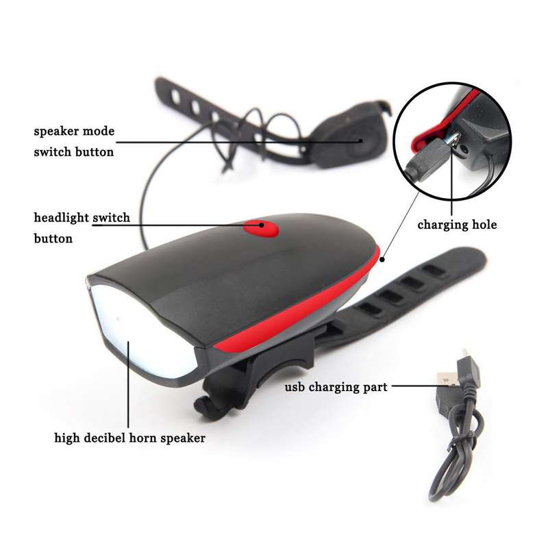 USB Rechargeable Speaker Bicycle Light