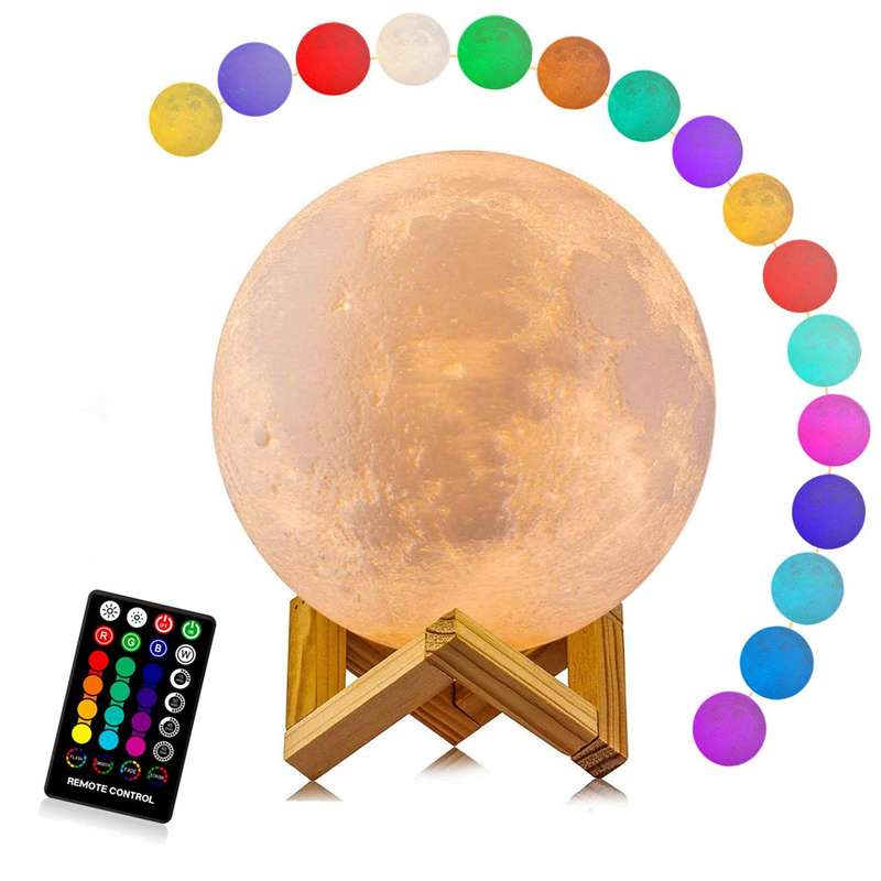 Amazon.com : Moon Lamp, LOGROTATE 16 Colors LED 3D Print Moon Light with  Stand & Remote&Touch Control and USB Rechargeable, Moon Light Lamps for  Kids Friends Lover Birthday Gifts(Diameter 4.8 INCH) : Baby