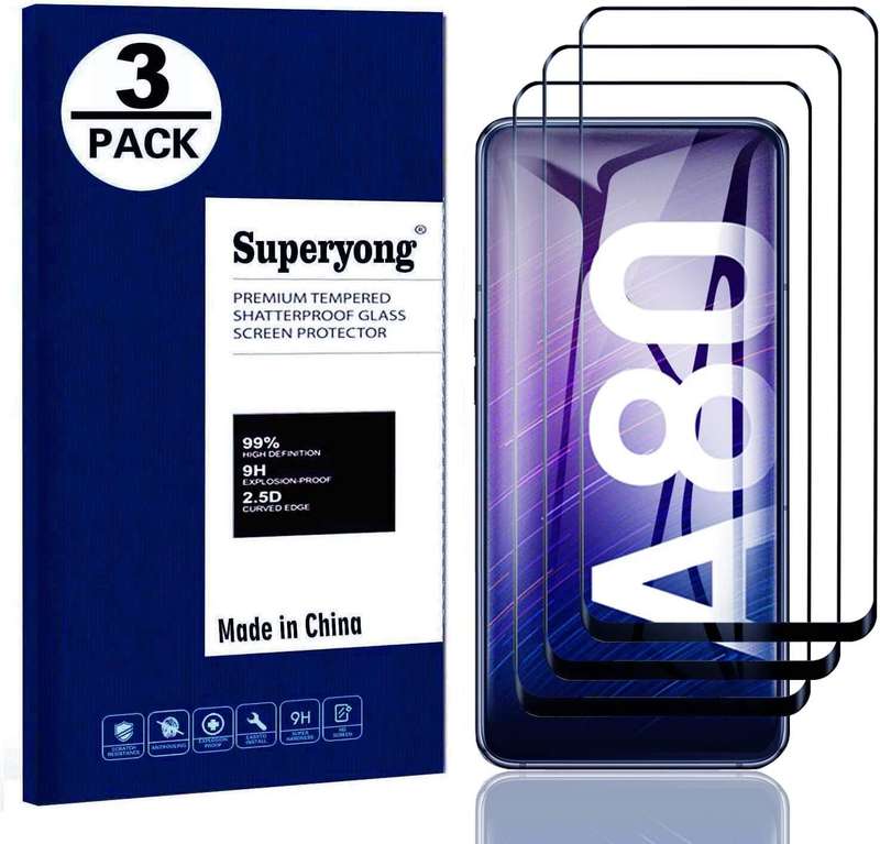 Superyong Samsung Galaxy A80 screen protector,Samsung Galaxy A80 tempered glass 9H Hardness Cryst