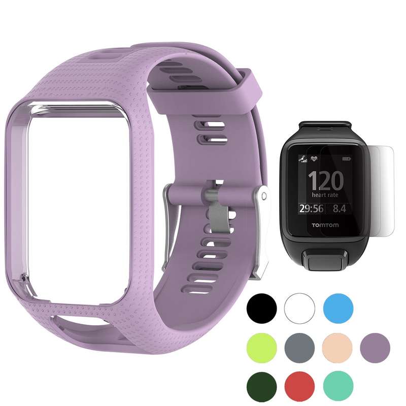 TomTom Runner 2 3/Spark/Spark 3/Golfer 2/Adventurer, Replacement Silicone Band Strap Accessory
