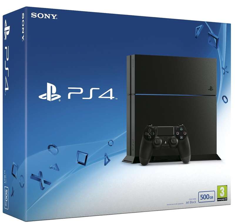 PS4 JET BLACK 500GB CONSOLE WITH WIRELESS CONTROLLER BUNDLE / AS NEW (BOXED) / BID TO WIN