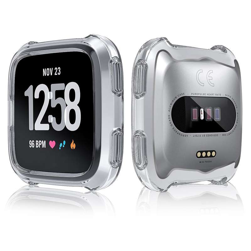 Fitbit Versa Case Plus Charger [3+1 Pack], Exclusive Charging Dock Stand Compatible Fitbit Versa Sma