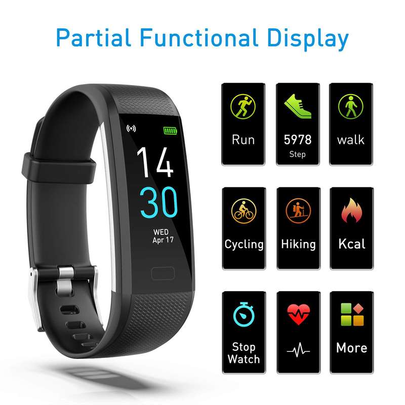 Fitness Tracker HR, Activity Tracker Watch with Heart Rate Monitor, IP68 Waterproof