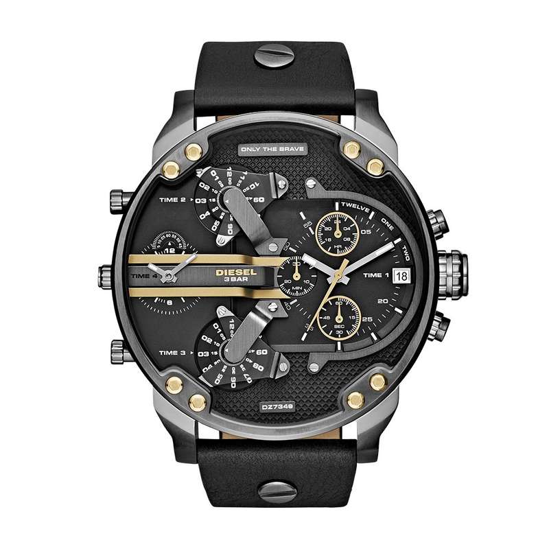 Diesel Watches Mr. Daddy 2.0 Multifunction Leather Watch