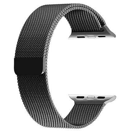 BRG Apple Watch Band, Fully Magnetic Closure Clasp Mesh Milanese Loop Stainless Steel iWatch Ba