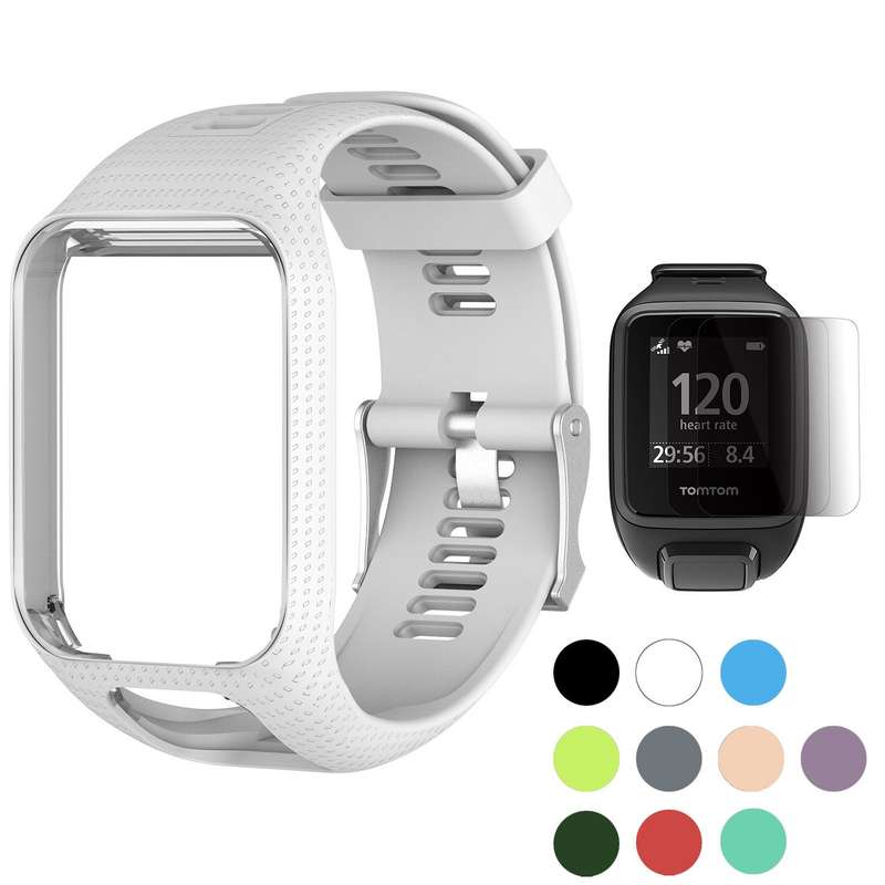 TomTom Runner 2 3/Spark/Spark 3/Golfer 2/Adventurer, Replacement Silicone Band Strap Accessory