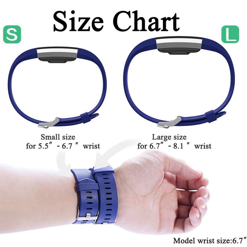 Maledan Replacement Bands for Fitbit Charge 2, 15 Pack