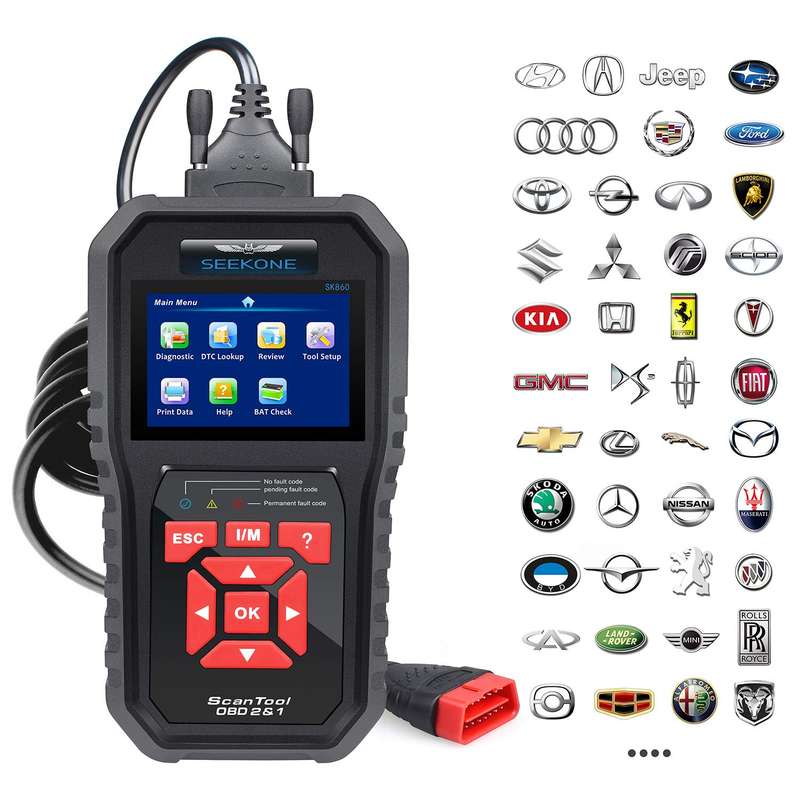 SEEKONE OBD2 Scanner Professional Car OBD II Scanner Auto Diagnostic Fault Code Reader Automotive C