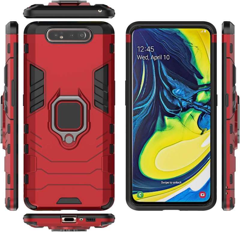 BestShare For Samsung Galaxy A80 Case with Screen Protector, Heavy Duty Armor Defender Anti-Slip Ant