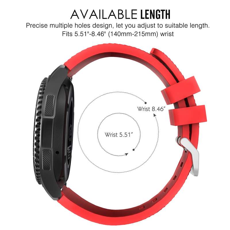 Gear S3 Frontier / Classic Watch Band  Soft Silicone Replacement Sport Strap for Samsung Gear S3