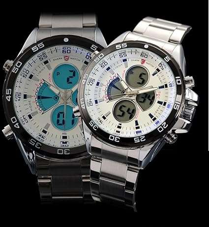 SHARK DUAL LED CHRONOGRAPH LEOPARD WATCH W/ BOX, PAPERS, LOADED!!