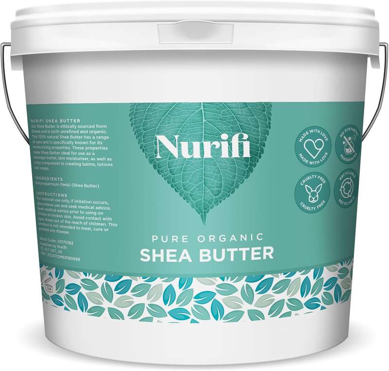 1KG Organic Shea Butter Unrefined - 100 Pure, Raw and Natural - Soil Association Certified -by Nuri