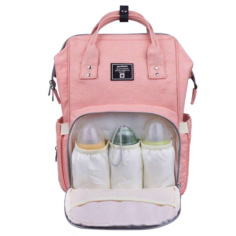 Multi-Functional Diaper Bag - Pink (READ THE DESCRIPTION)