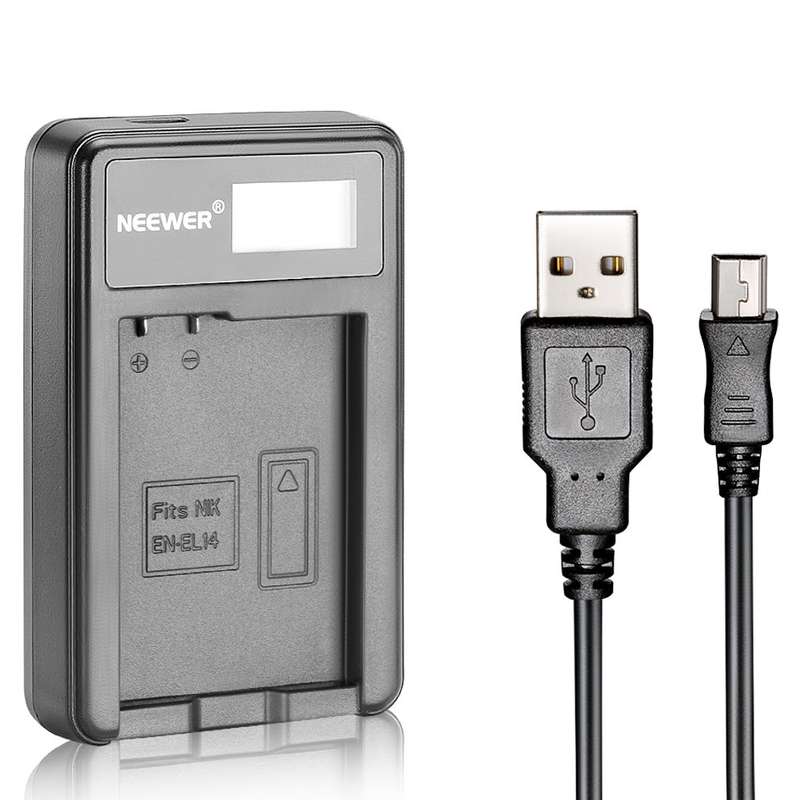 Neewer USB Battery Charger for EN-EL14 Rechargeable Battery for Nikon Coolpix...