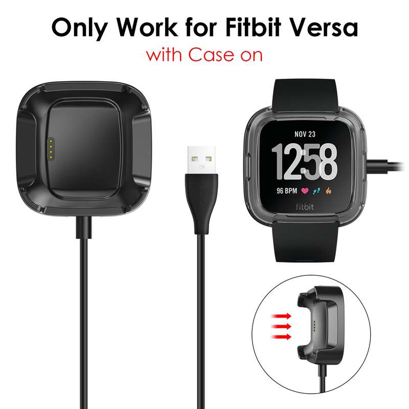 Fitbit Versa Case Plus Charger [3+1 Pack], Exclusive Charging Dock Stand Compatible Fitbit Versa Sma