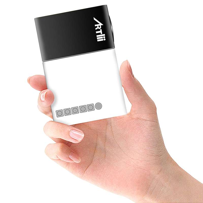 Pico Projector, Artlii Movie iPhone Mini Pocket Laptop Smartphone Projector for Home Cinema Video Pa