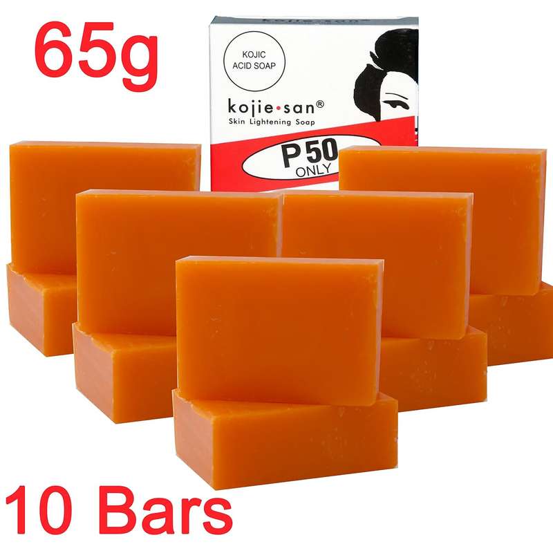 KOJIE SAN FACE & BODY SOAP - 5 Pack of Kojie San Skin Lightening Kojic Acid Soap ( 2 Bars per pack)