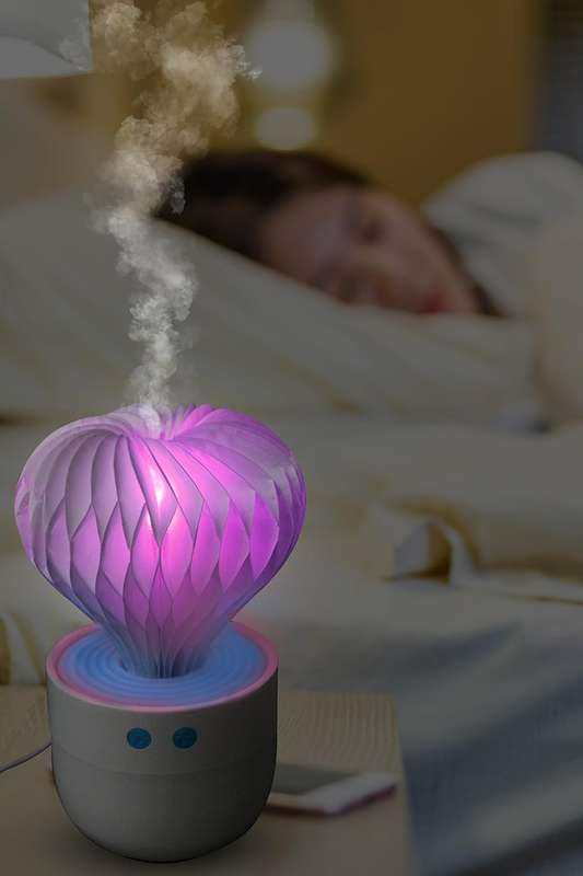 Mini Air Diffuser Mini Ball Cactus Night Light Humidifiers 7 Color Changing Night Light