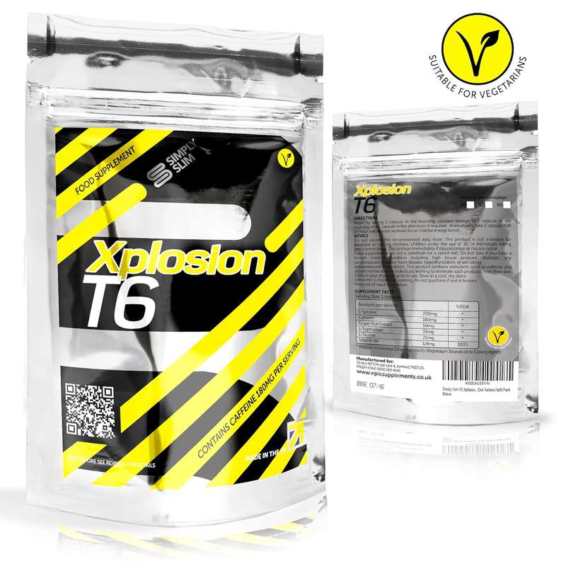Simply Slim Xplosion T6 Fat Burners | Strong Slimming Pills | Xplosive T6 Fat Burner | 3 MONTHS SUPP