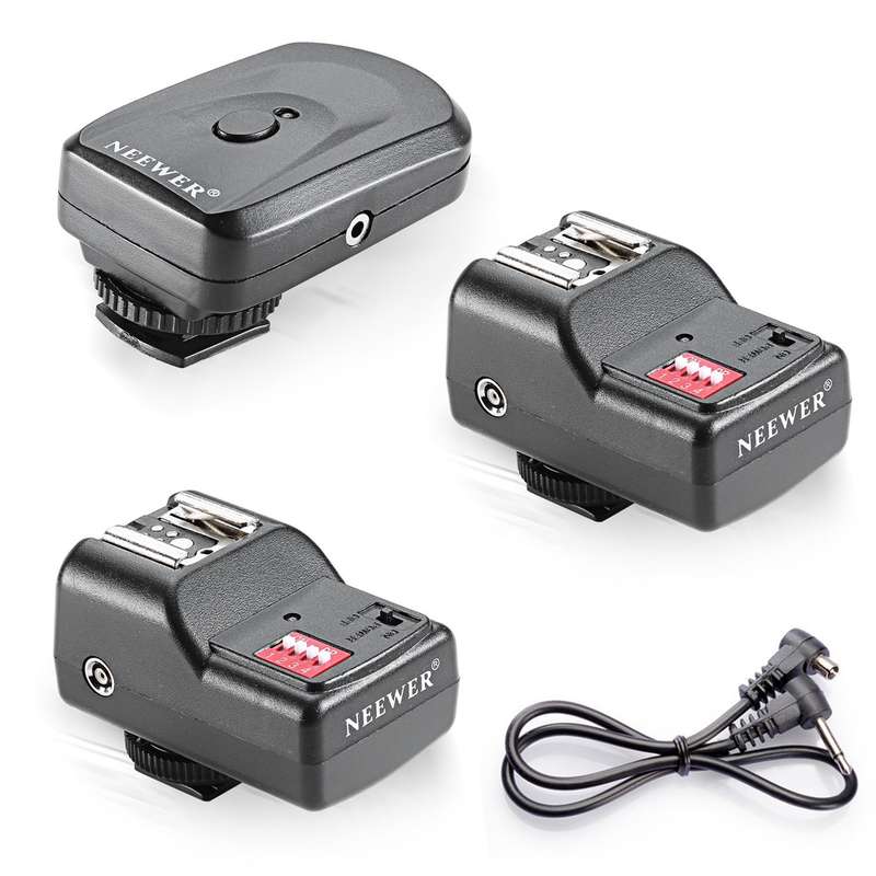 Neewer 16 Channel Wireless Remote FM Flash Speedlite Radio Trigger with 2.5mm...