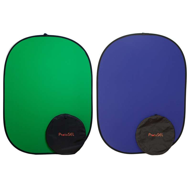 PhotoSEL Collapsible Background Photo Backdrop Chroma Key Green/Blue Screen 5...