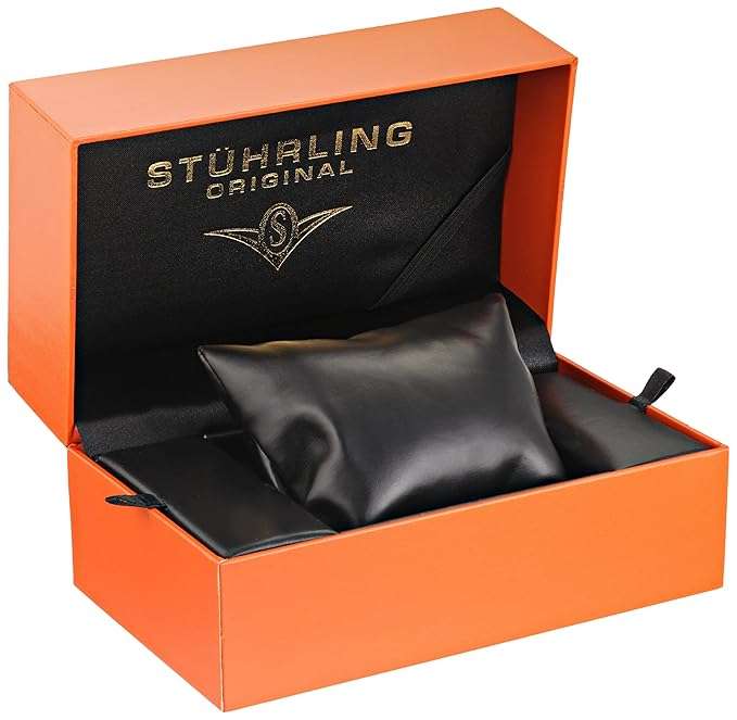 STUHRLING ORIGINAL Women's AUTOMATIC Lady Perle Crystal Watch  BRAND NEW + BOX + PAPERWORK