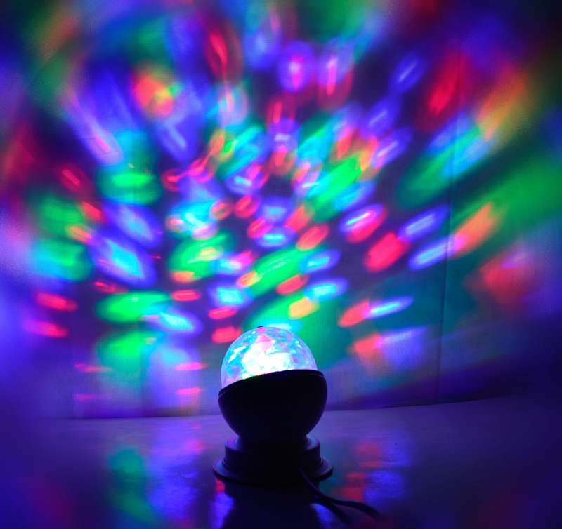 Colorful  Rotating LED party light RGB.