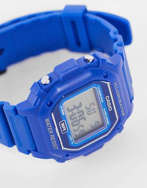 Casio Unisex F-108WH-2ACF Big Square Digital Display Quartz Blue Watch