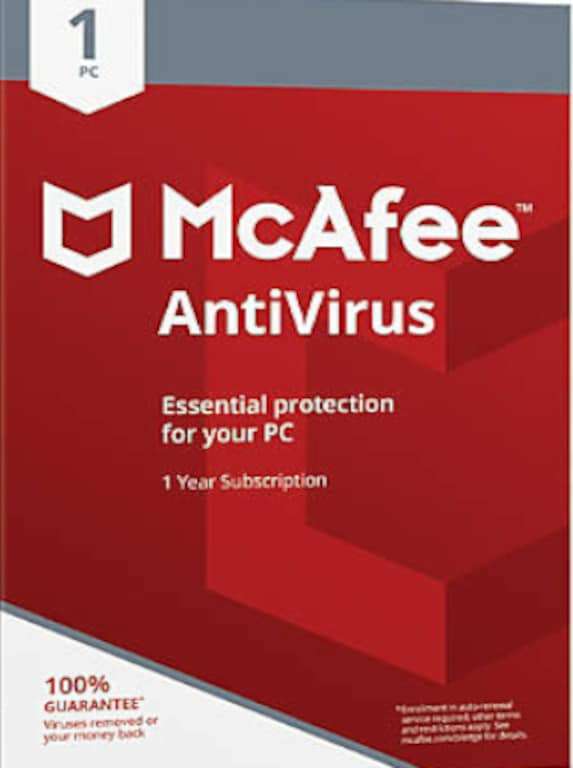 McAfee AntiVirus PC 1 Device 3 Years McAfee license key SA / Global use